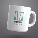 Logo Wander Logistics (op mok)